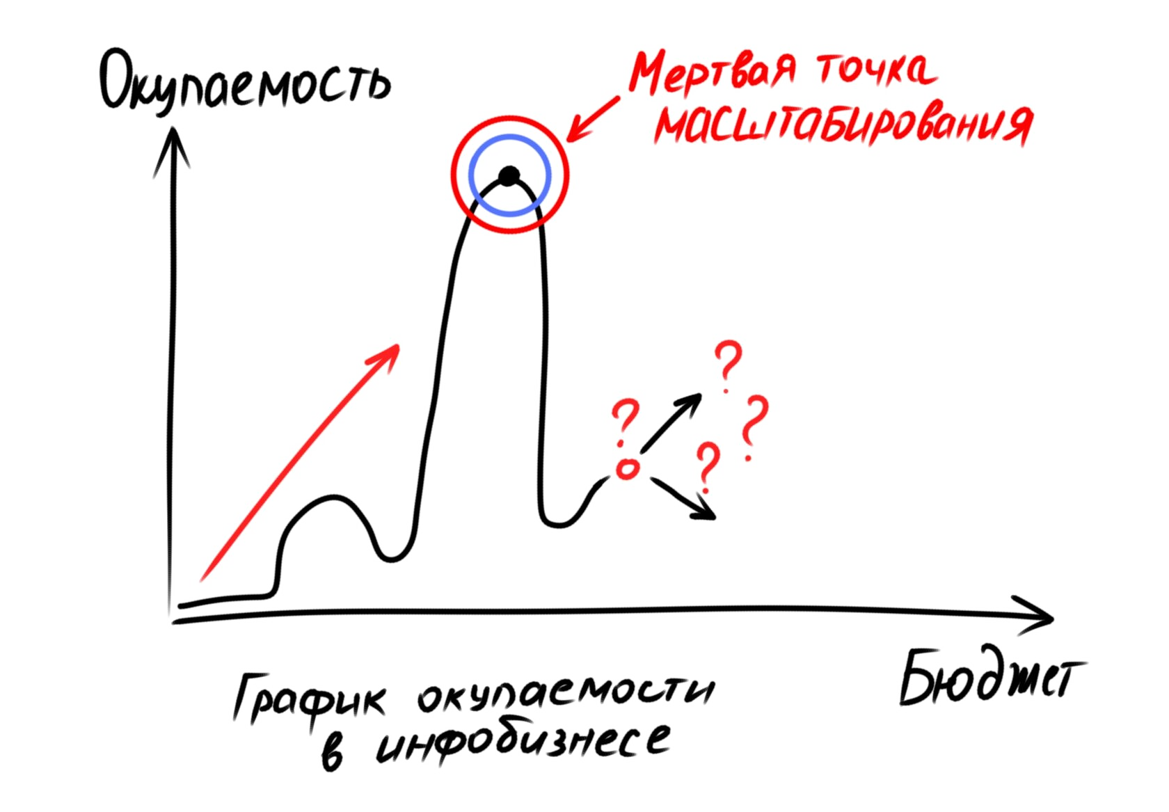 График окупаемости в инфобизнесе: мёртвая точка масштабирования