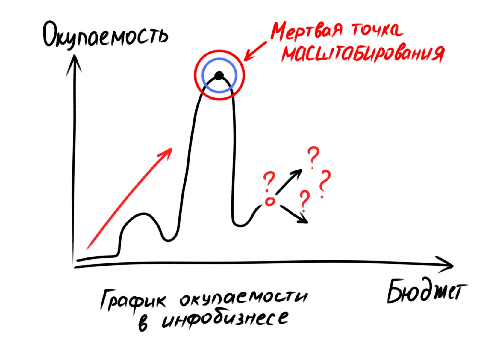 График окупаемости в инфобизнесе: мёртвая точка масштабирования